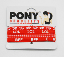 RED COMBO PONY BRACELETS